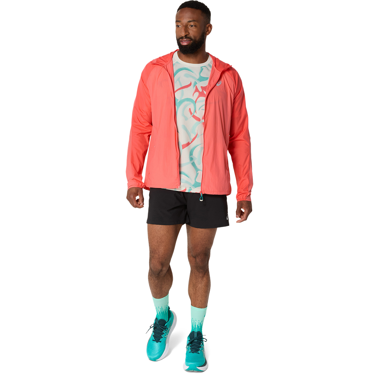 Asics Herrenlaufshirt Road All Over Print SS Top - machsport