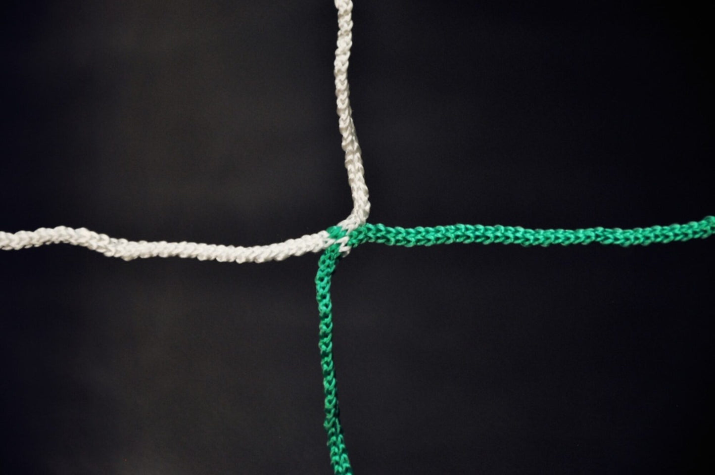 Powershot Fußballnetz - 11er Tor - Europäisch - 4mm Weiß/Grün - machsport