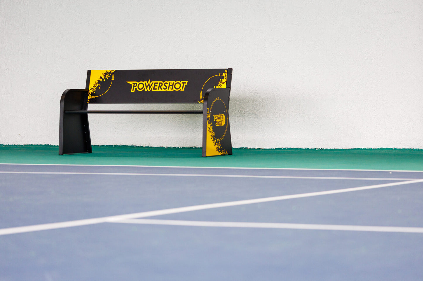 Powershot Sitzbank aus Stahl - personalisierbar - schwarz - machsport