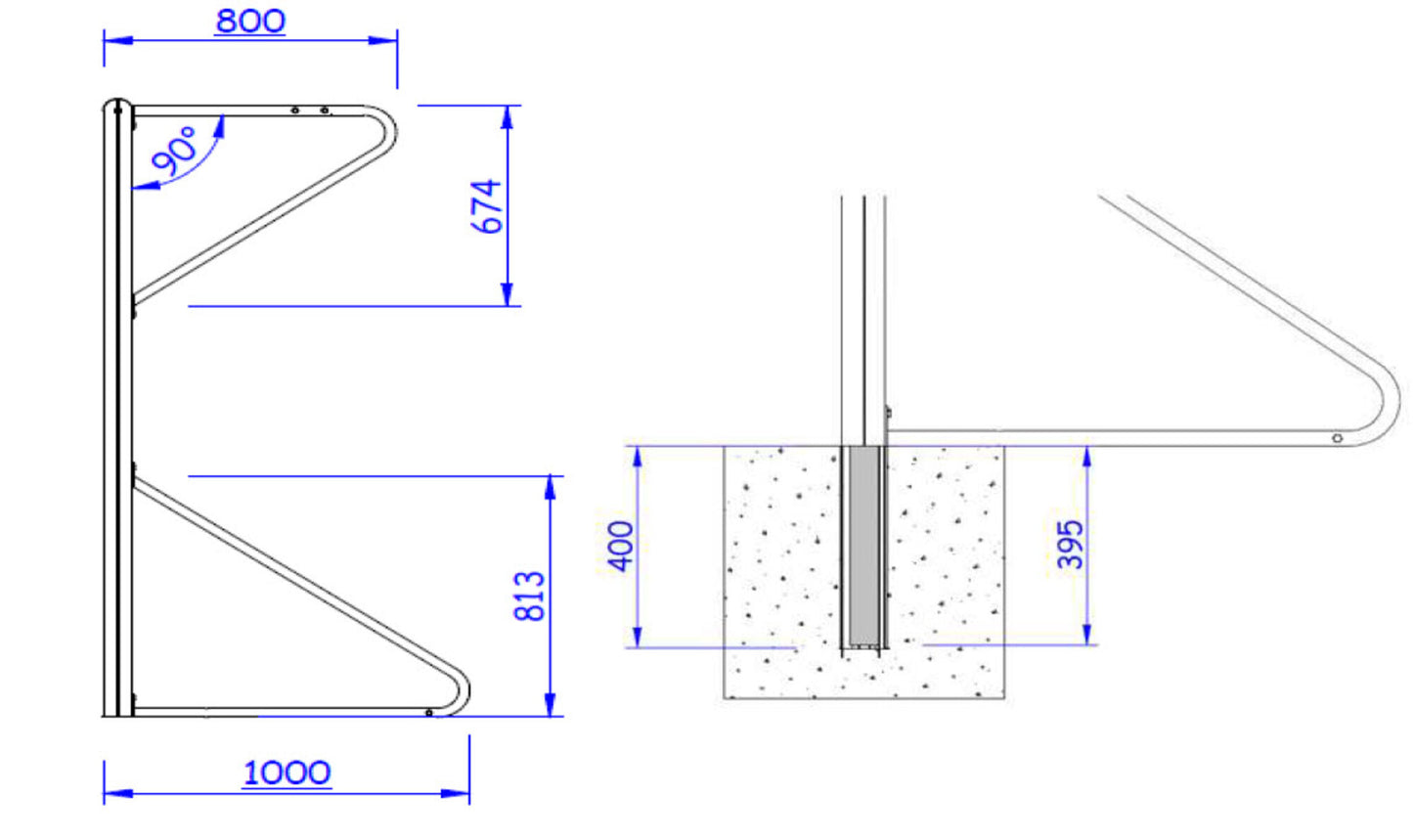 Powershot Handballtor - Stahl - inkl. Bodenhülsen - machsport