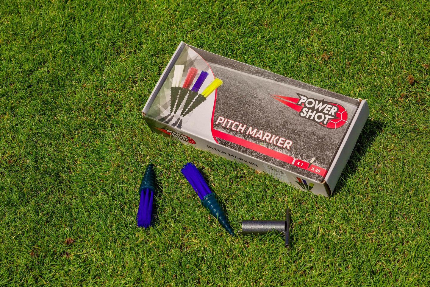 Powershot PITCHMARKER Markierungshilfe - 25er Set + Eintriebshilfe - machsport