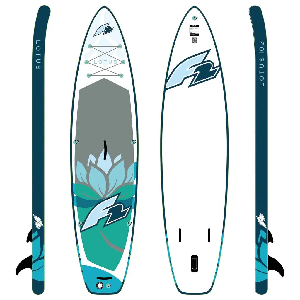 F2 Sup Lotus Multiset Blue 2026 10,8'', aufblasbares SUP Komplettset für sportliche Touren mit Sitz und Akku-Pumpe - machsport