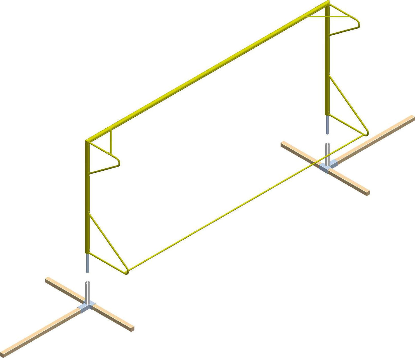 Powershot Beach Soccer Tor 5,5m x 2,2m mit Bodenhülsen - machsport