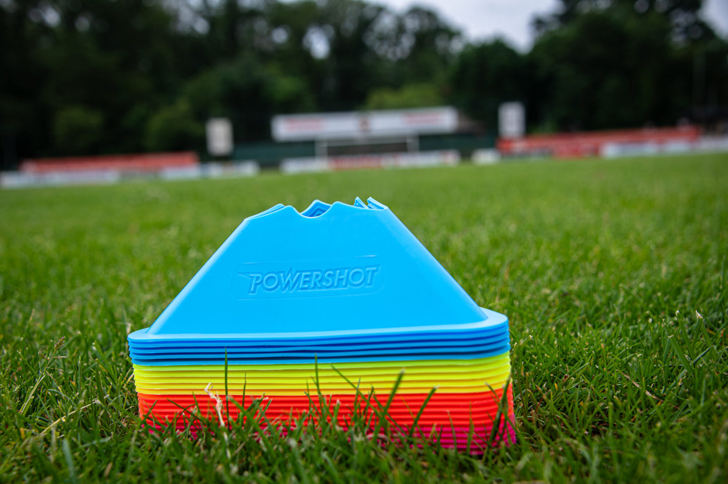 Powershot Set aus 20 dreieckigen Kegeln - machsport