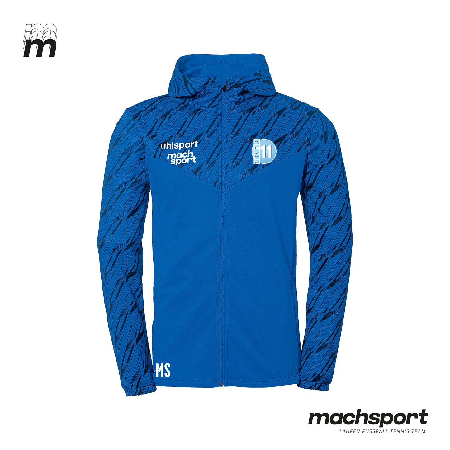 ASKÖ Blaue Elf Linz Trainingsjacke mit Kapuze - machsport
