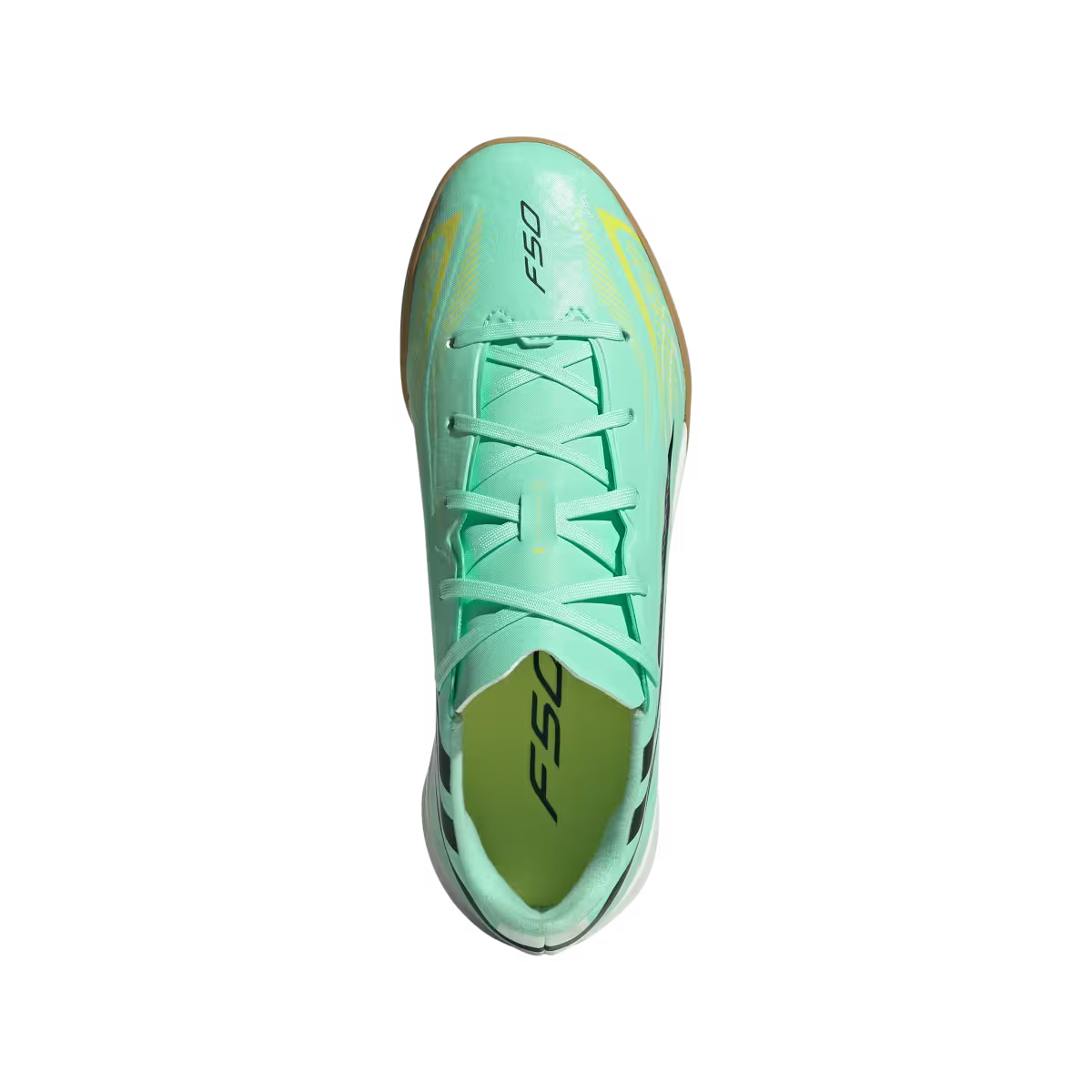 Adidas Kinderhallenfußballschuhe F50 Hyperfast League, Pulse Mint / Night Navy / Solar Lemon