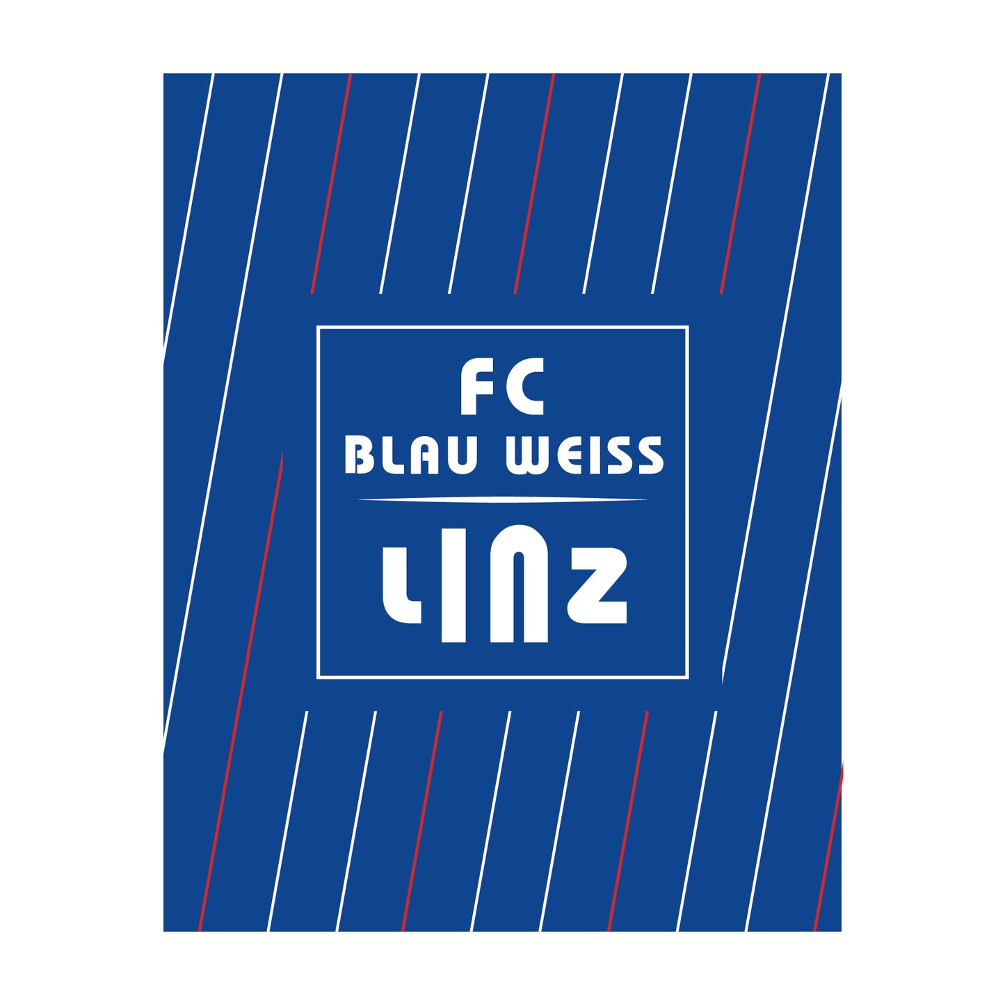 FC Blau-Weiß Linz Fleecedecke 170x130 cm - machsport