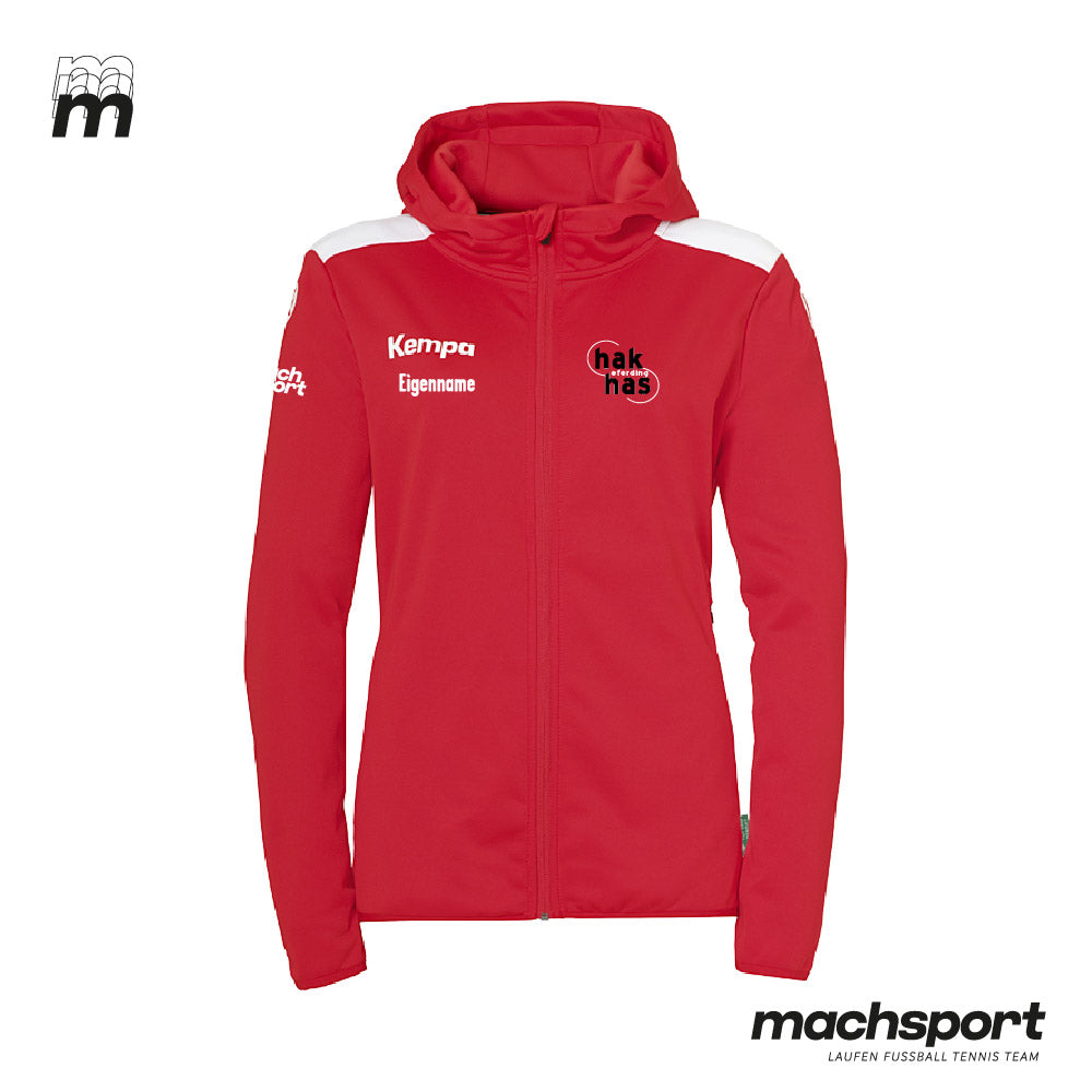 HAK | HAS Eferding Trainingsjacke mit Kapuze rot Damen