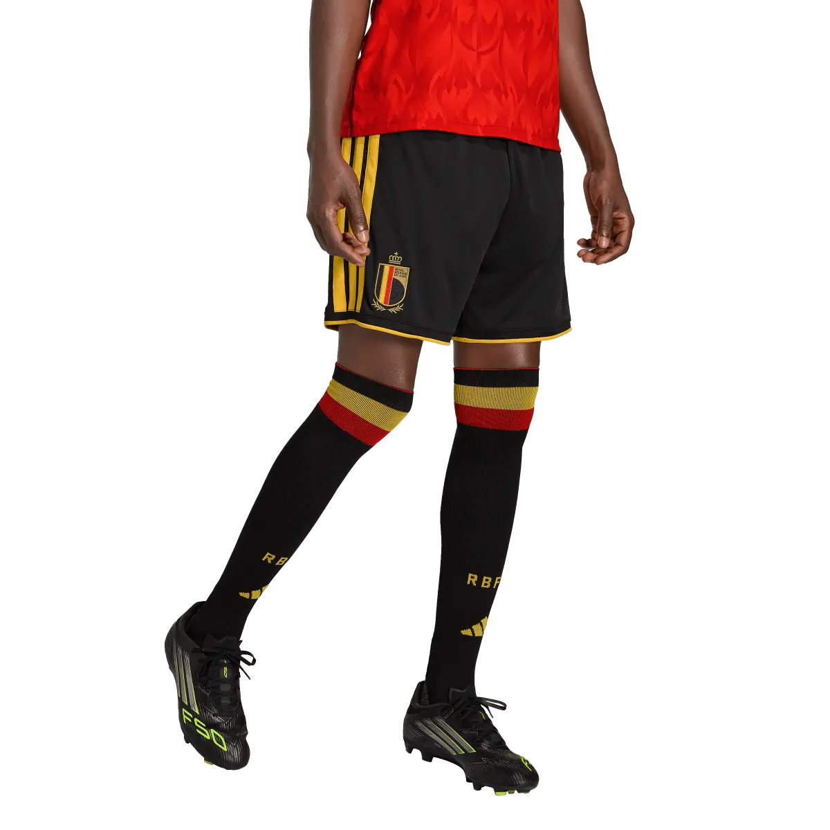 Belgien Herrenfußballshort Home 2026, Heimshorts mit Climacool für Spiel, Training und Fanmomente - machsport