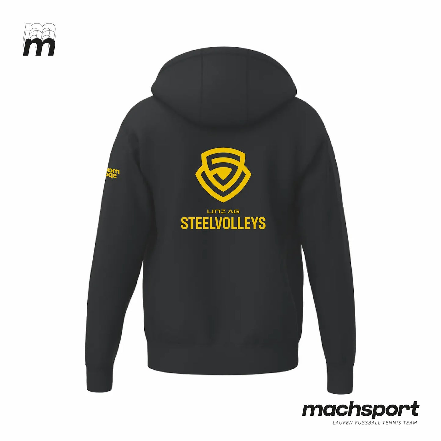 LINZ AG Steelvolleys Zip-Hoody schwarz - machsport