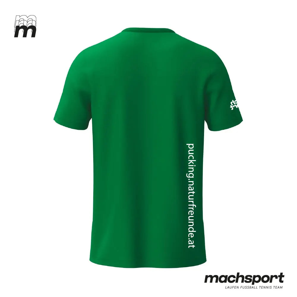 Naturfreunde Pucking T-Shirt für Herren, Teamsport, Erima, Rückansicht in grau mit Logo-Print