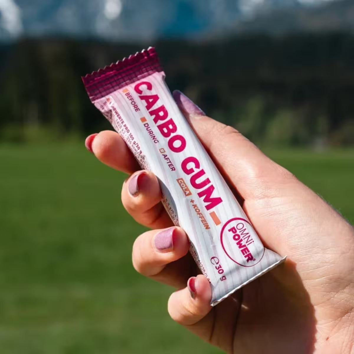 OMNi-POWER® Carbo Gum Cola+Koffein 30g