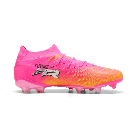 Puma Fußballschuhe Future 9 Match FG/AG, Poison Pink-Sun Stream-Bright Aqua-Puma White – Rückansicht – bunt / 39