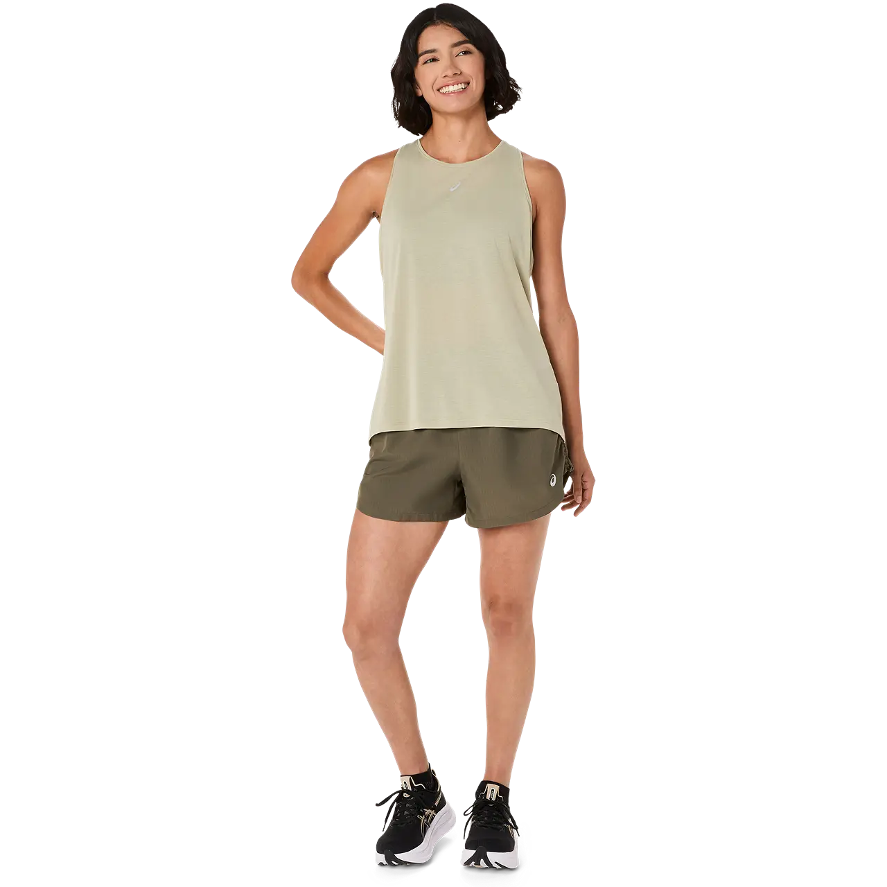 Asics Damenlaufshirt Nagino Run Adjustable Tank, sportliches Tanktop aus atmungsaktivem Material für Damen.