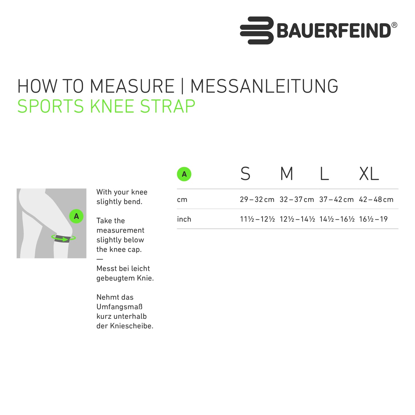 Bauerfeind Sports Knee Strap - machsport