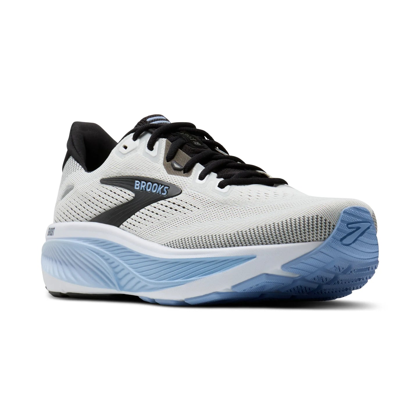 Brooks Herrenlaufschuhe Ghost 18 White/Black/Open Air, neutraler Straßenlaufschuh mit ausgewogener Dämpfung