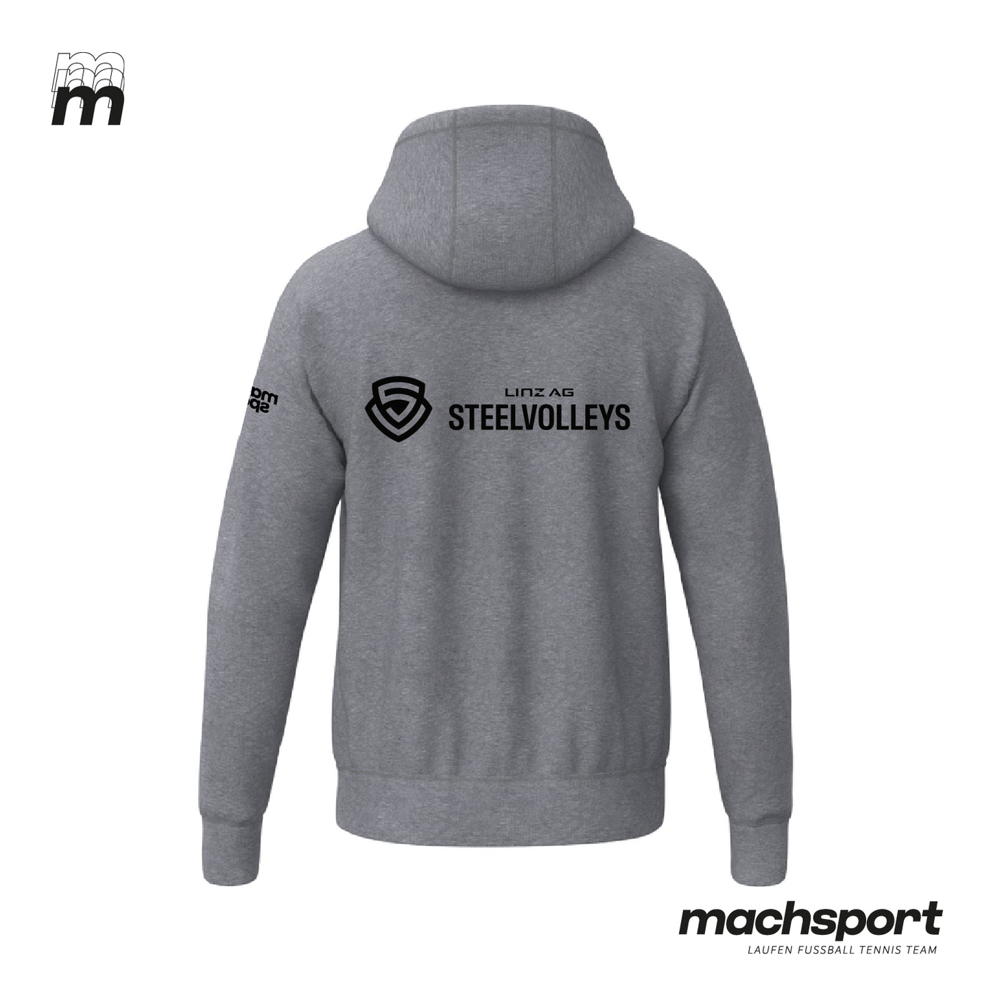 LINZ AG Steelvolleys Hoody grau - machsport