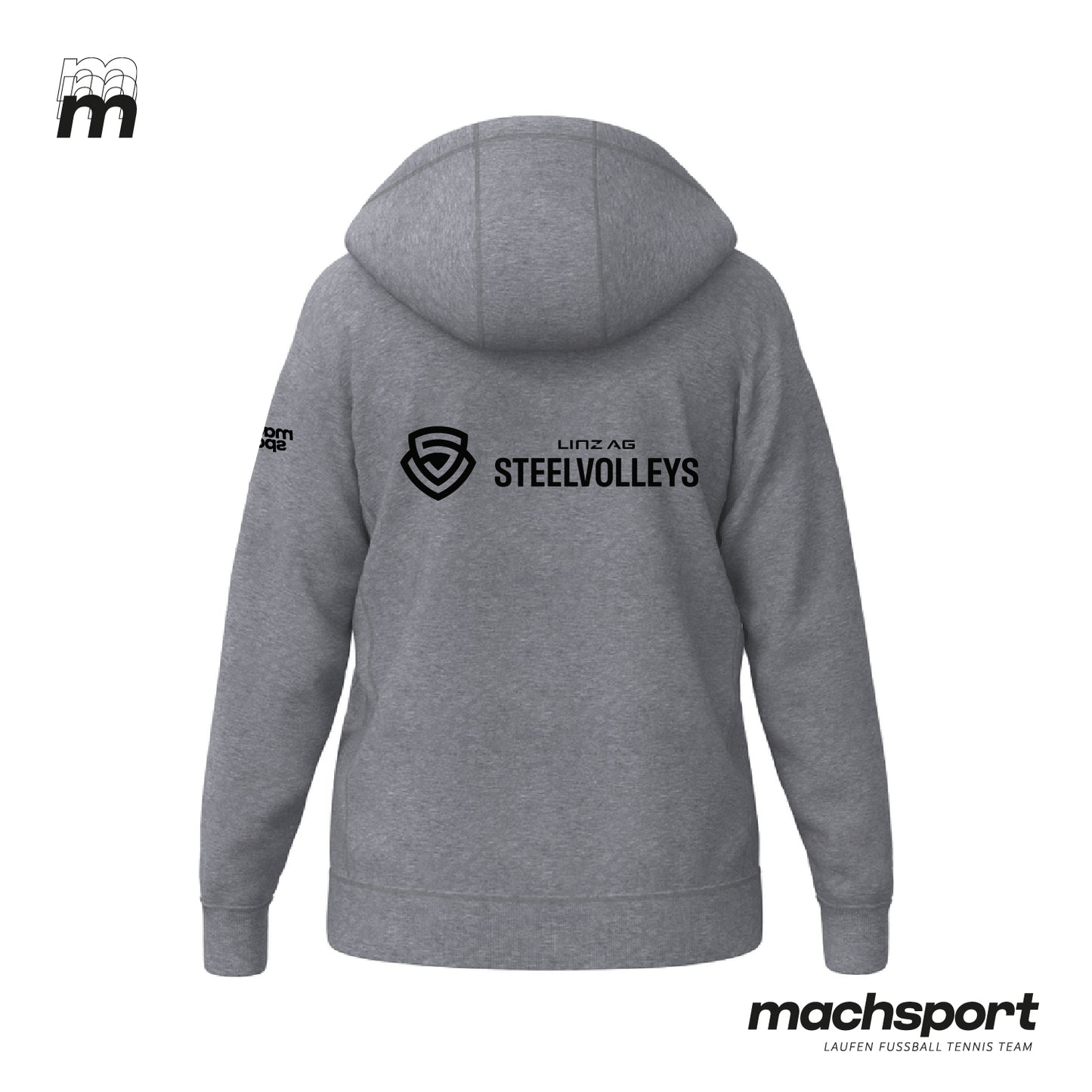 LINZ AG Steelvolleys Zip-Hoody grau Damen - machsport