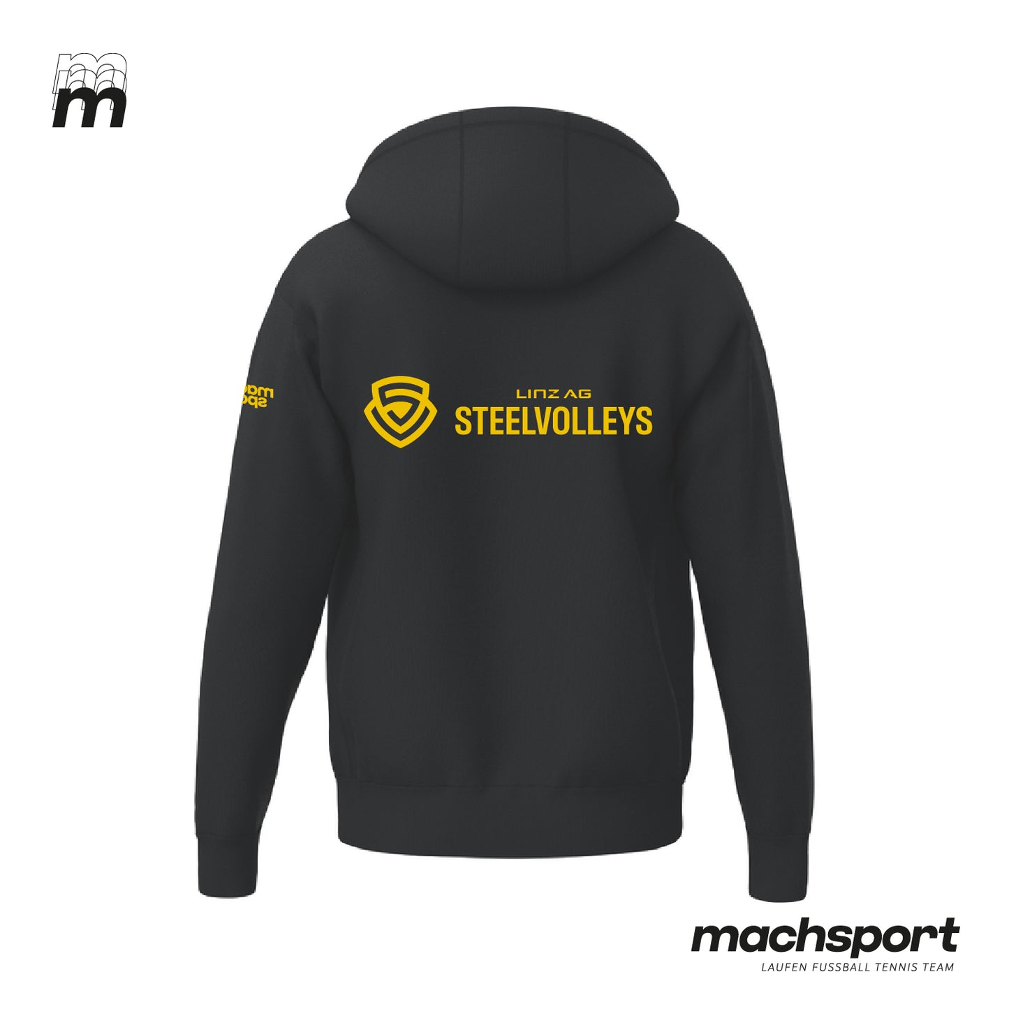 LINZ AG Steelvolleys Zip-Hoody schwarz - machsport