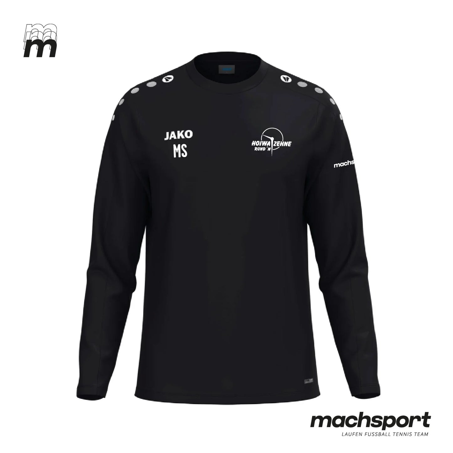 Jako Hoiwa Zehne Rund'n Teamsport Trainingssweater aus weichem Material, ideal für sportliche Aktivitäten und Teamtraining.