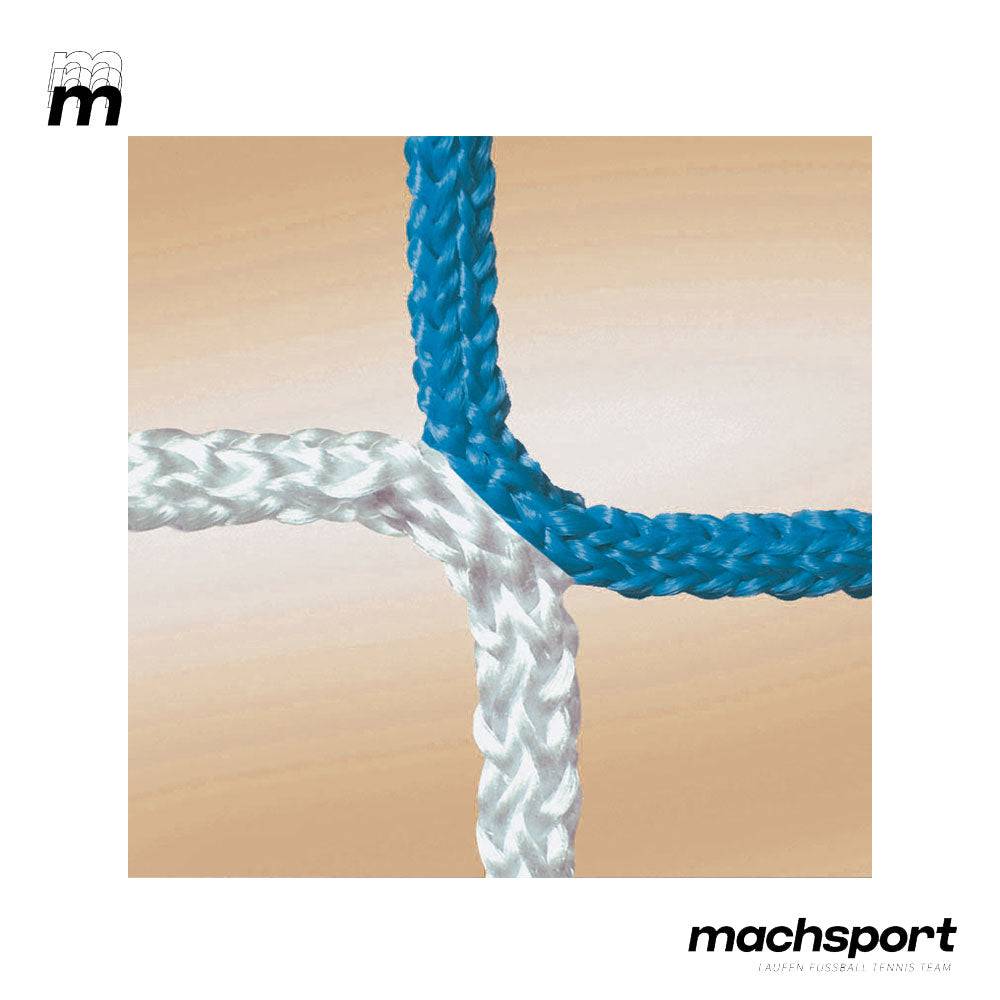 Fußballtornetz 7,5 x 2,5 m - 0,8 x 2,0 m (weiss/blau) - machsport