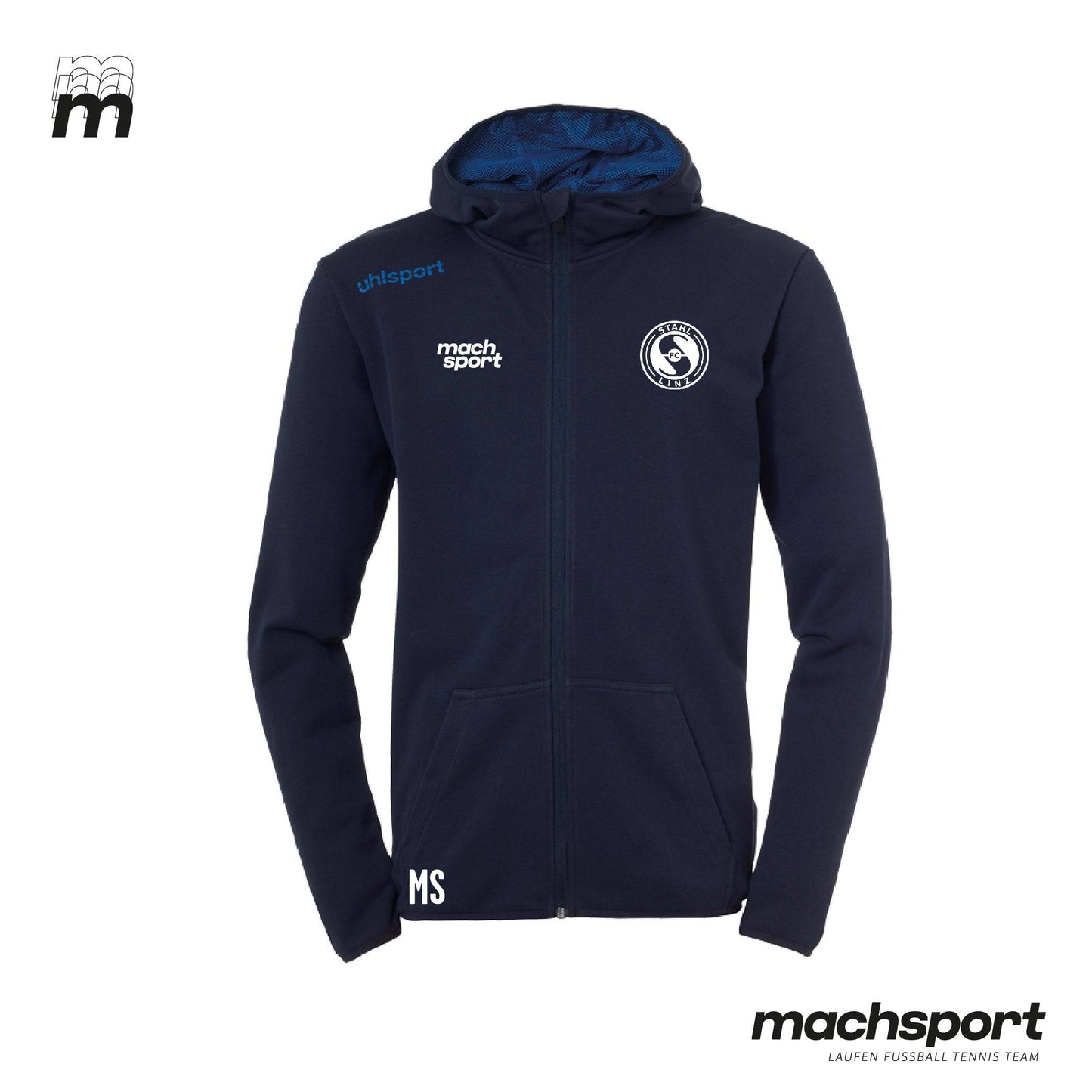 FC Stahl Linz Freizeithoodie mit Reißverschluss - machsport