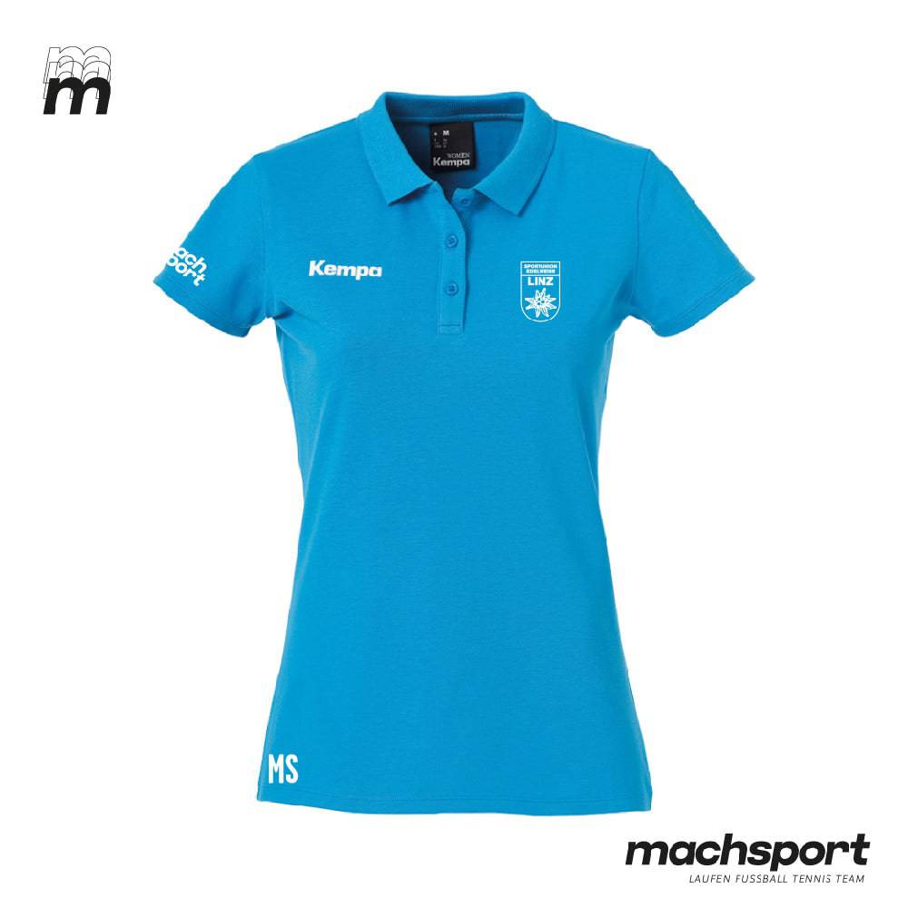 Sportunion Edelweiss Linz Handball Poloshirt Damen funktionell - Blau - machsport