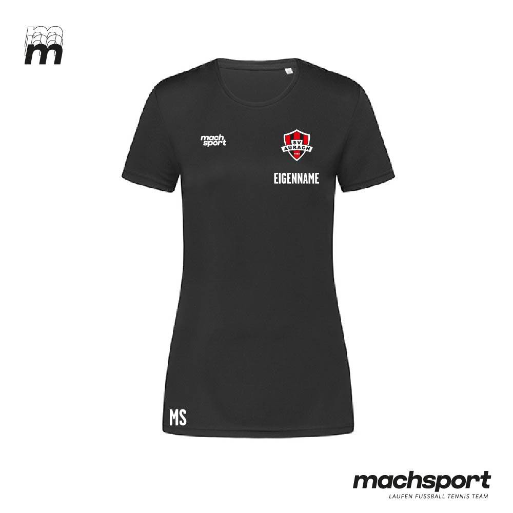 SV Aurach Turnen Sport Shirt Damen schwarz - machsport