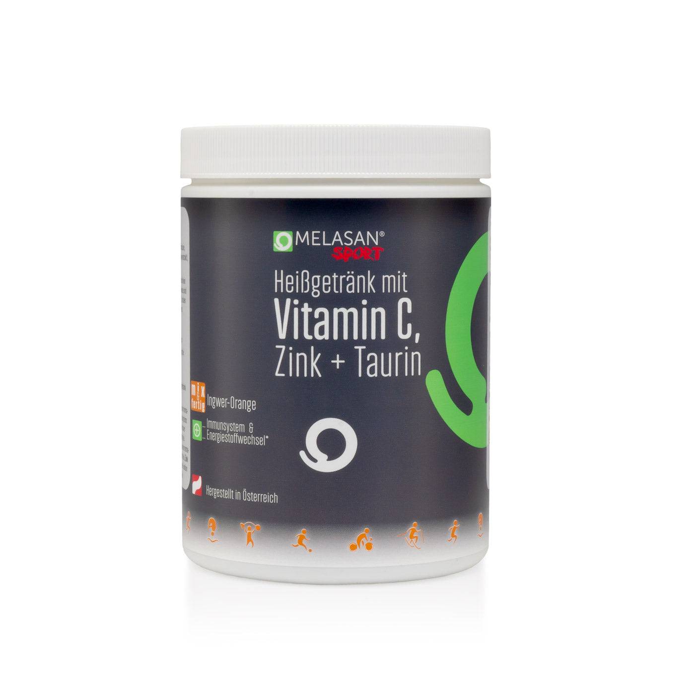 Melasan Heißgetränk mit Vitamin C, Zink und Taurin 650 g - machsport