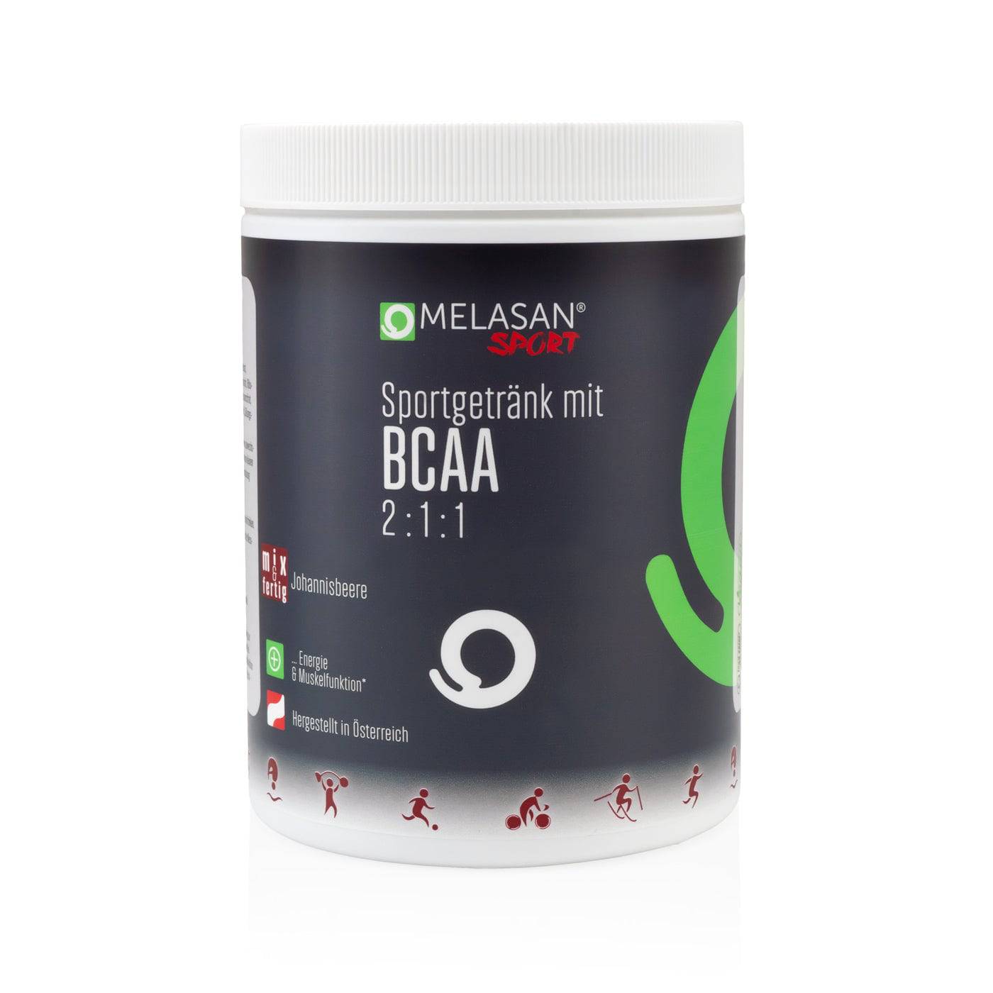 Melasan Sportgetränk BCAA Johannisbeere 670 g - machsport
