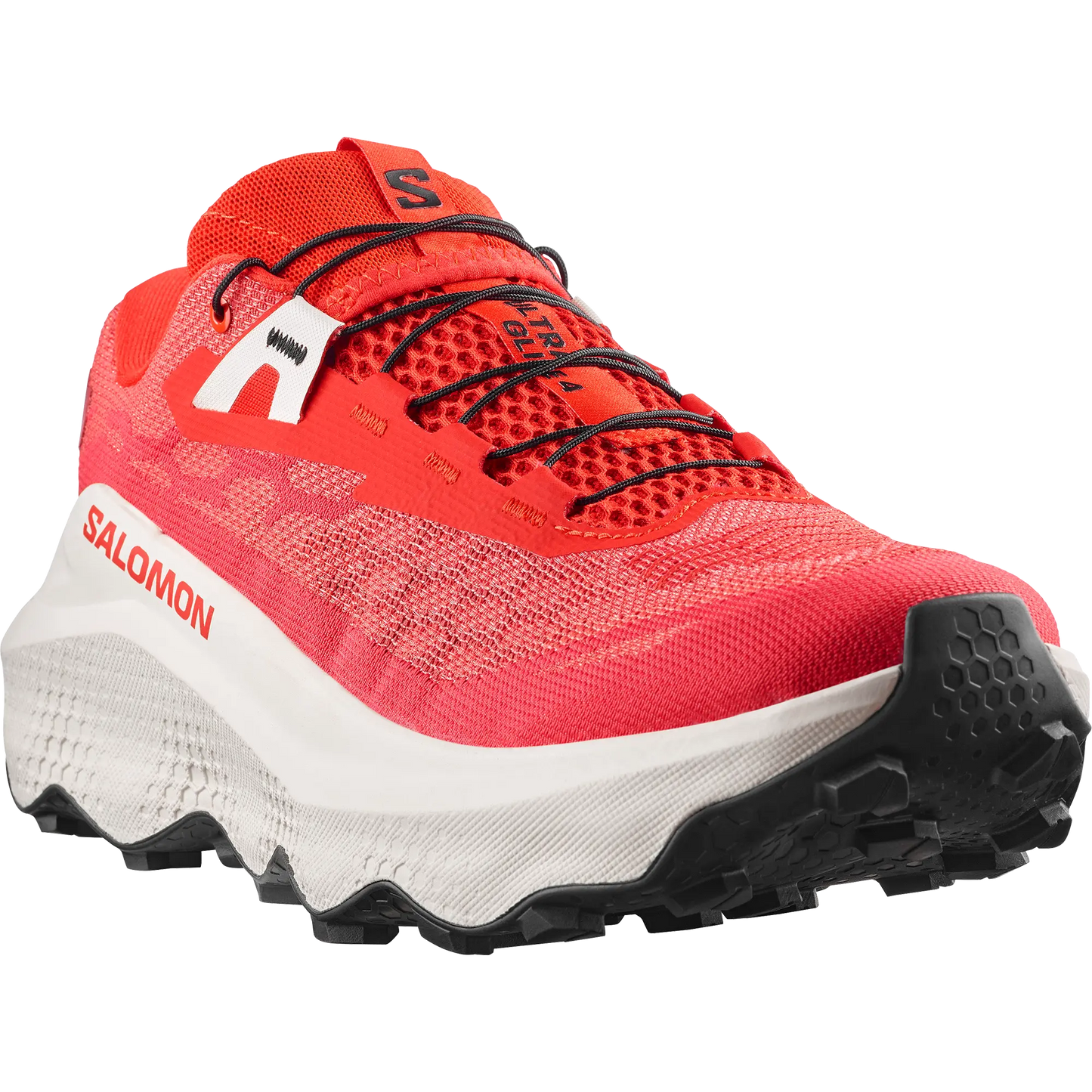 Salomon Herrenlaufschuhe Ultra Glide 4, Trailrunning-Schuhe für lange Strecken mit maximaler Dämpfun, fiery red/ vanilla ice - machsport
