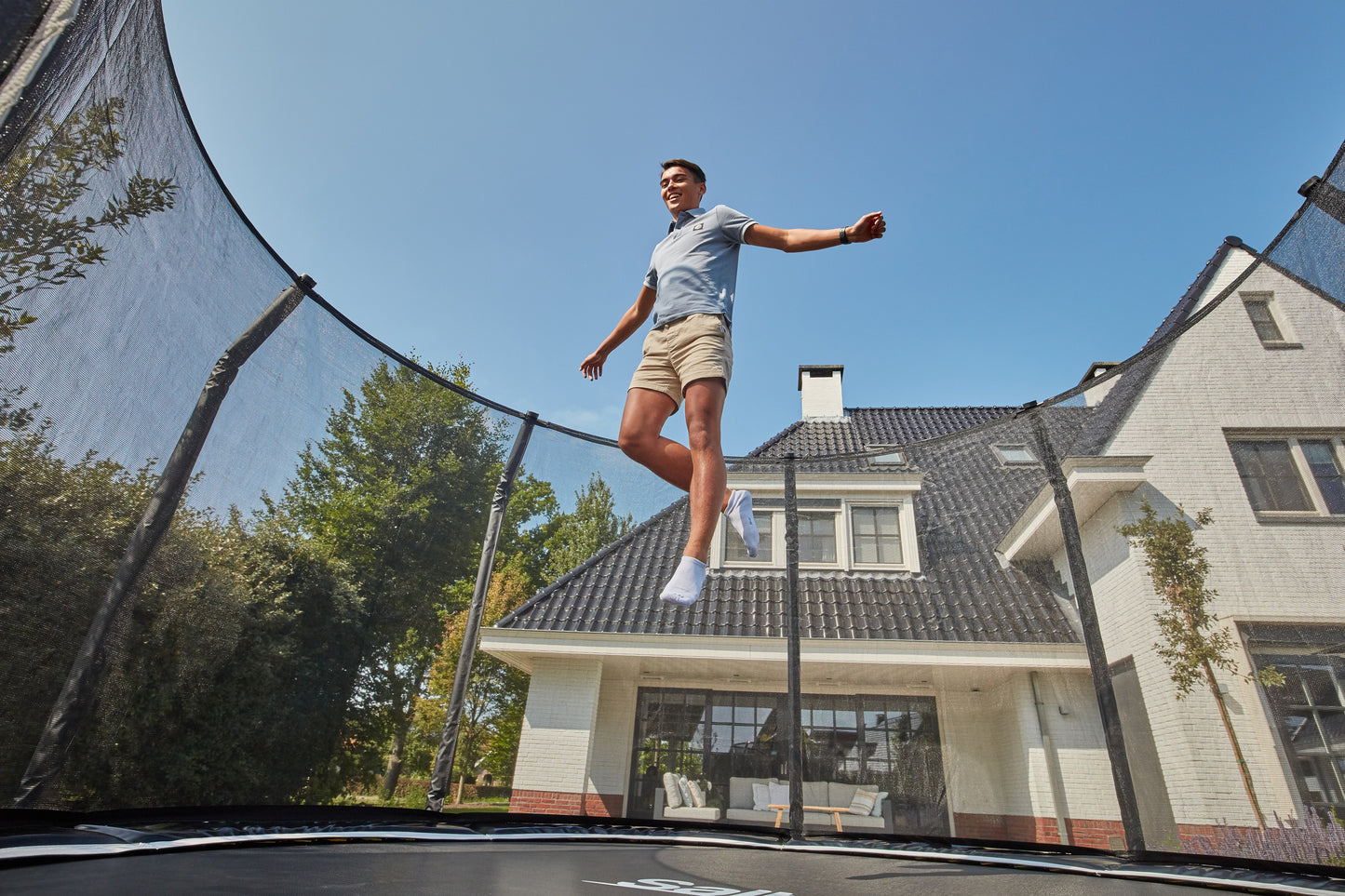 Salta Trampolin First Class - 251cm - Rund Schwarz - machsport