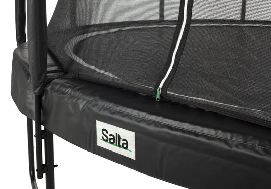 Salta Trampolin Premium Black Edition - 366cm - Rund Schwarz – Rückansicht – Schwarz / ⌀ 366 cm / Rund