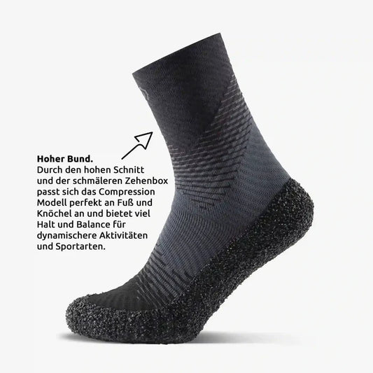 Skinners Sockenschuhe 2.0 compression anthracite – Rückansicht – ohne Farbe / XS