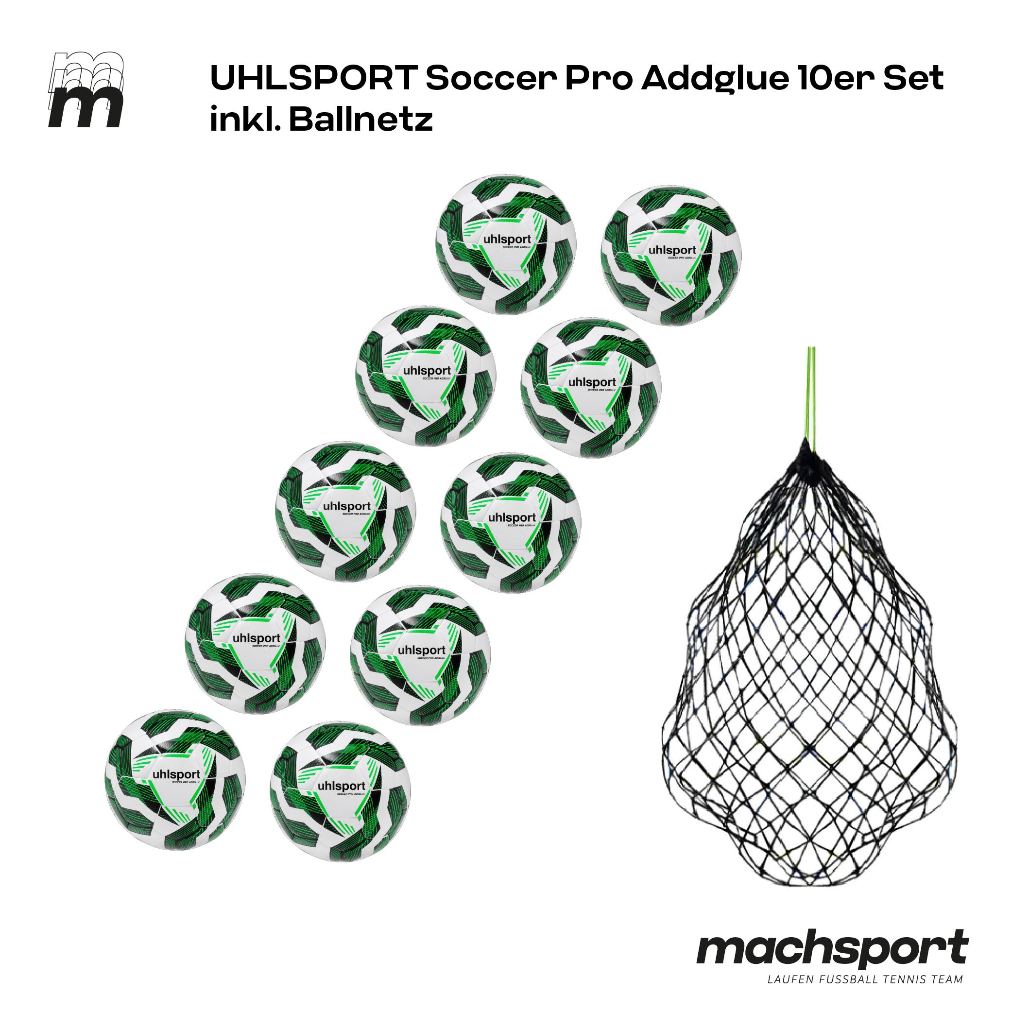 Ballon De Foot Uhlsport Soccer Pro Addglue – Taille 4/5, 32 Panneaux, Vessie Haute Rétention, Pour Jeunes Et Adultes