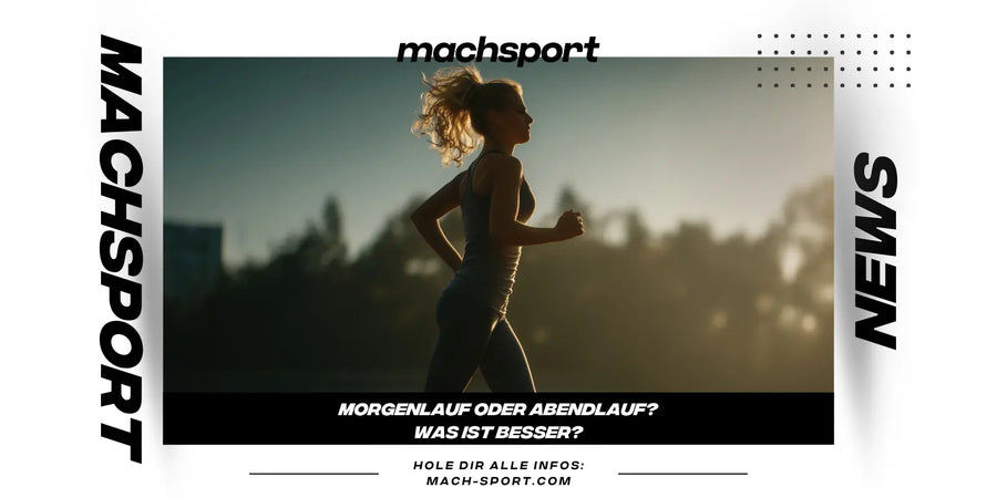 Läuferin am Laufen bei wenig Sonnenlicht