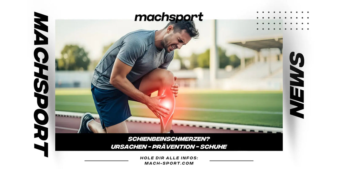 Mann hat Schienbeinschmerzen beim Laufen 
