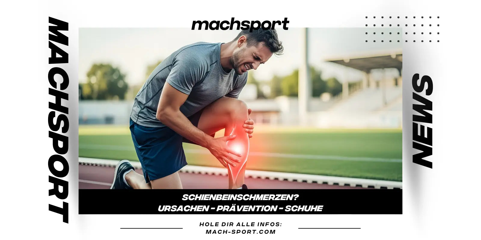Mann hat Schienbeinschmerzen beim Laufen 