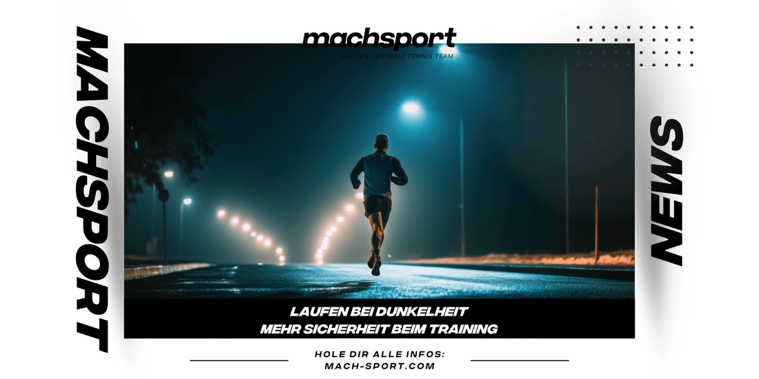 Läufer läuft bei Dunkelheit