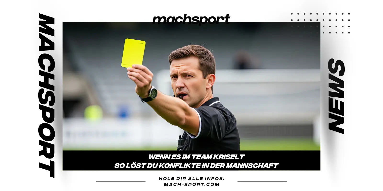 Schiedsrichter zeigt gelbe Karte