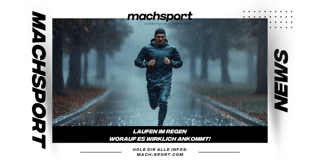 Mann läuft im Regen