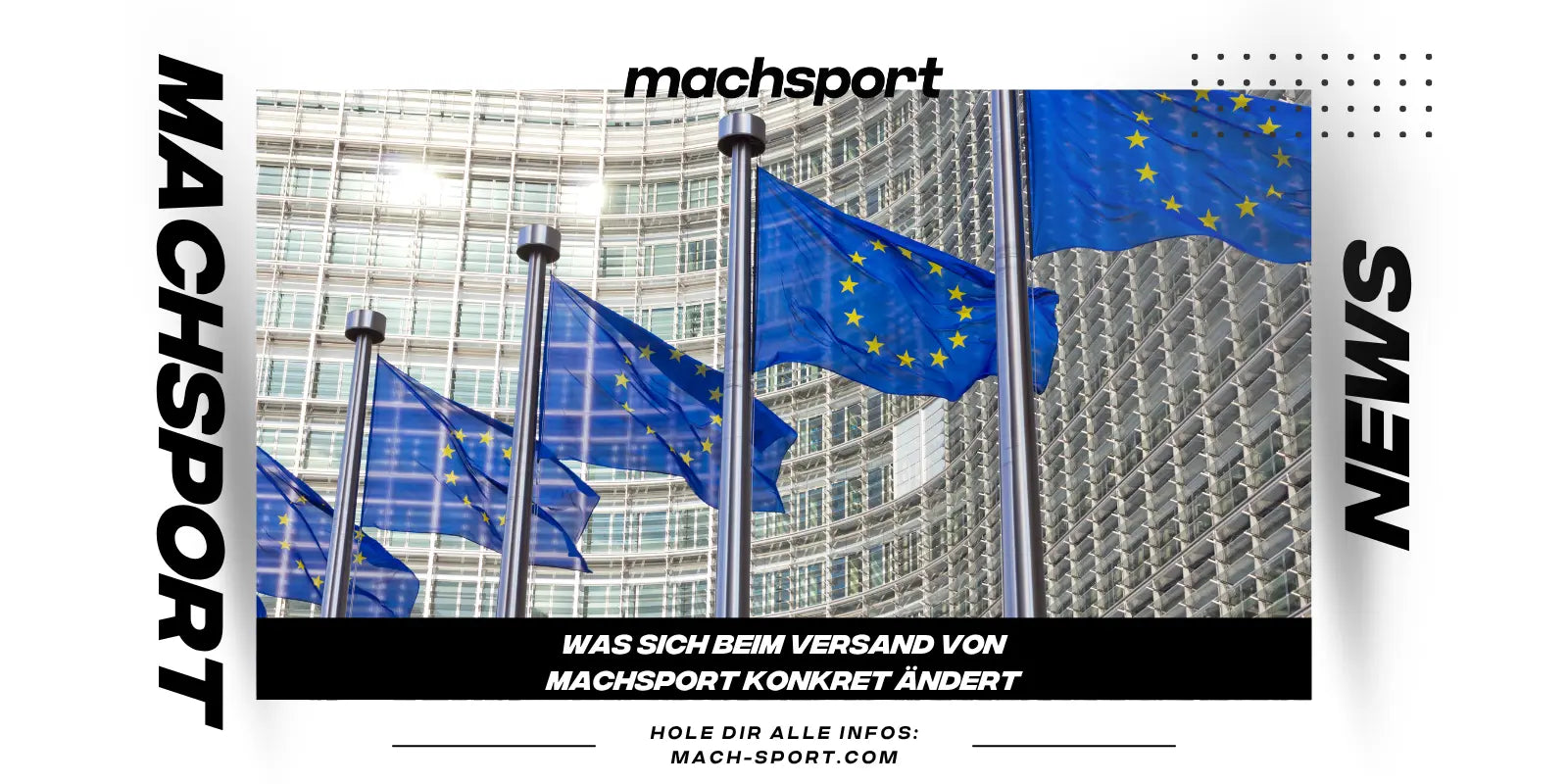 EU Gebäude mit Flaggen der EU