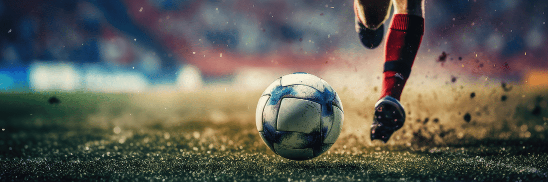 Fußball mit Fußballspieler