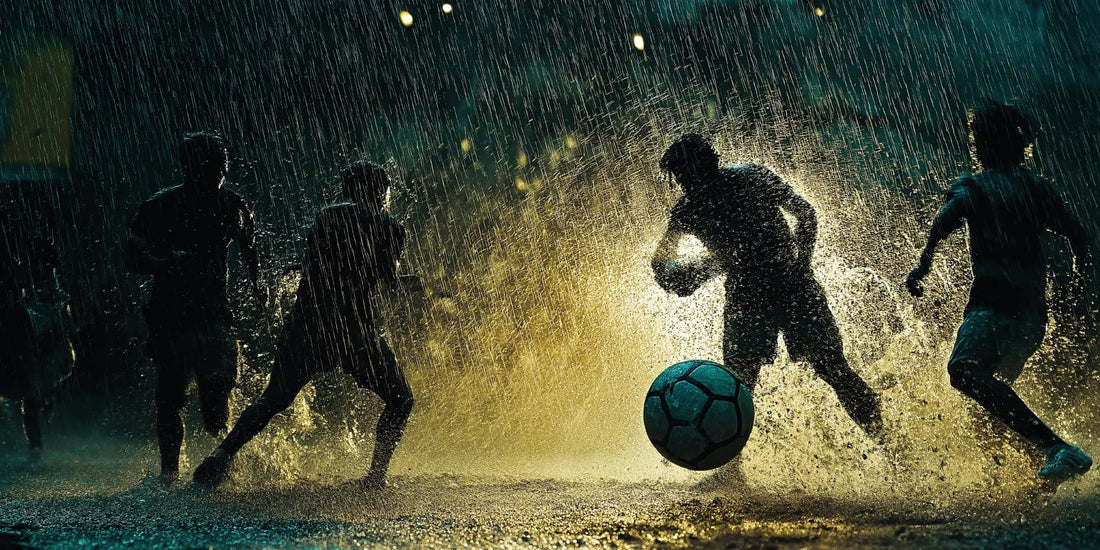 Fußball bei Regen