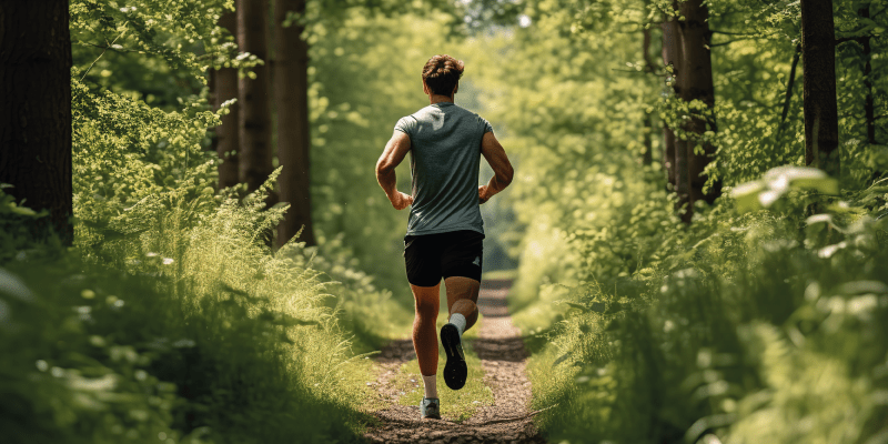 Läufer im Wald