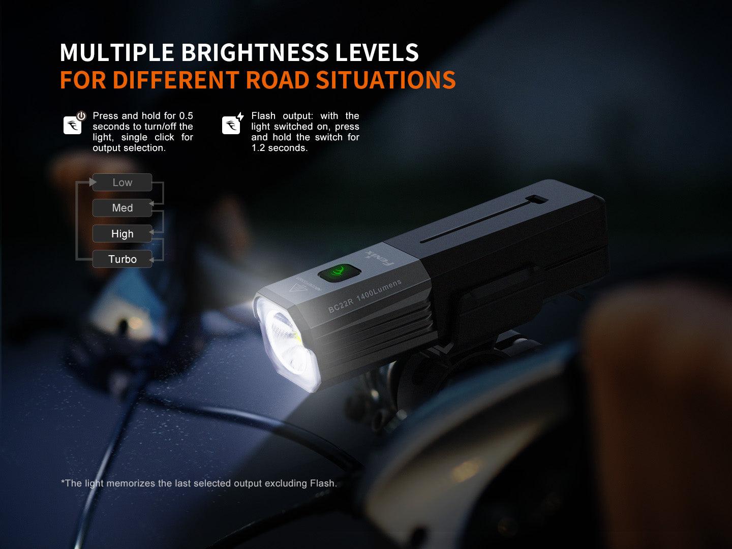 Fenix BC22R High-Performance Fahrradlicht, 1400 Lumen – Bild 