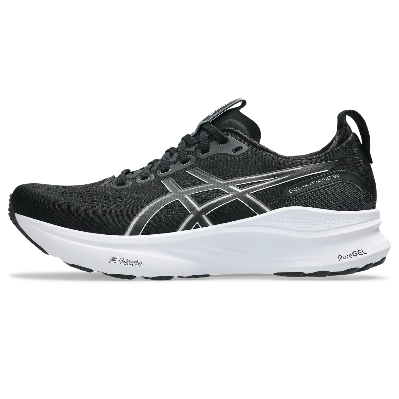Asics Herrenlaufschuhe Gel Kayano 32 wide, Black/White, Größe 44
