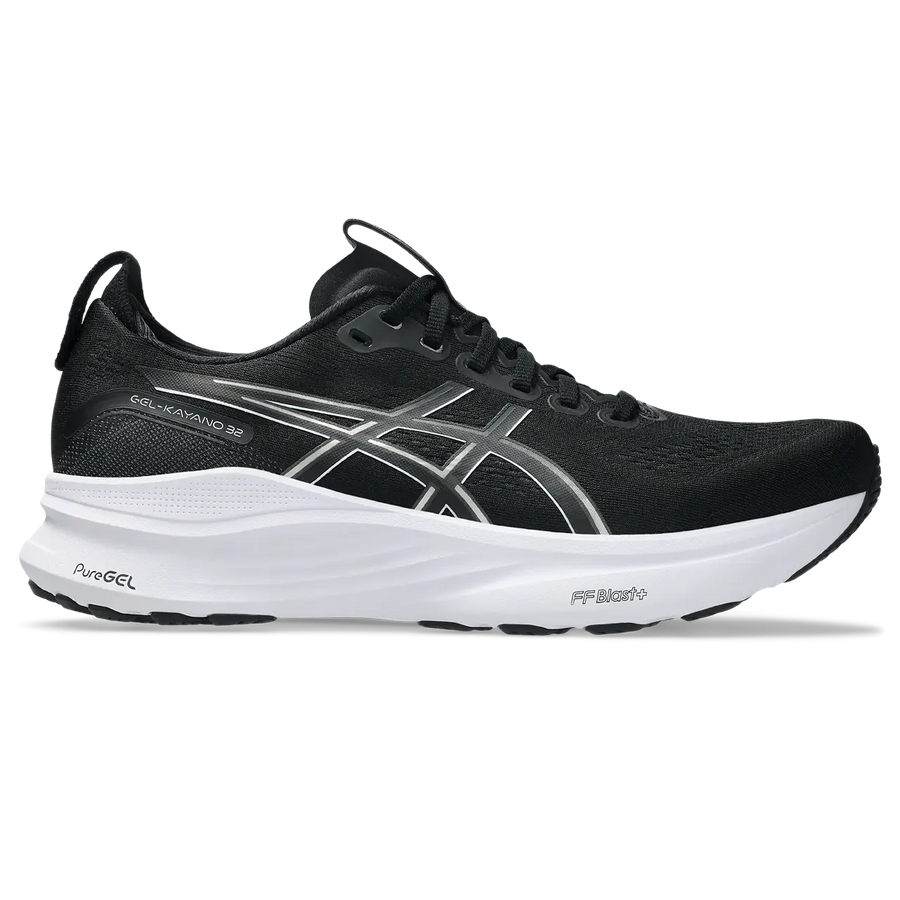 Asics Herrenlaufschuhe Gel Kayano 32 wide, Black/White, Größe 44