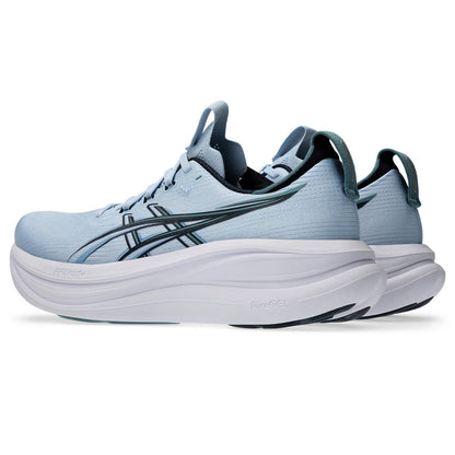 Asics Herrenlaufschuhe Gel-Nimbus 28 Solid Air/Midnight, neutraler Komfort-Laufschuh mit maximaler Dämpfung