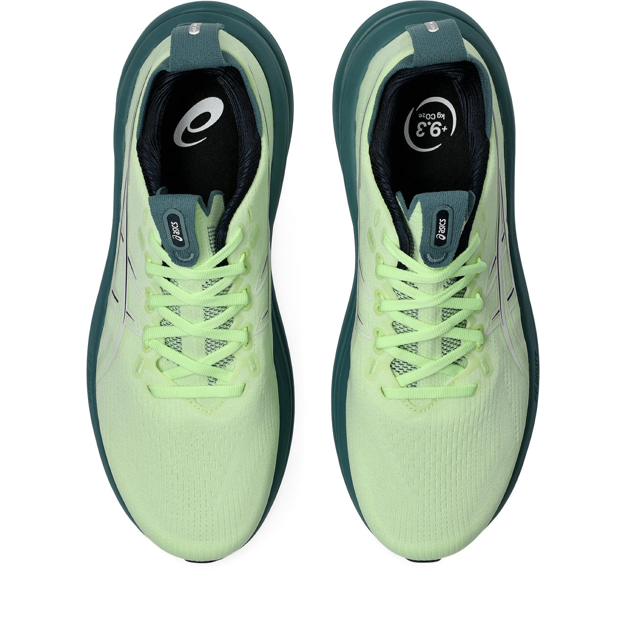 Asics Herrenlaufschuhe GEL-Nimbus 28 Illuminate Yellow/Foggy Teal, neutraler Komfort-Laufschuh mit maximaler Dämpfung – Bild 